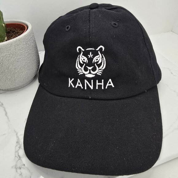 boho white tiger black canvas sporty baseball hat | unisex - Picture 2 of 8